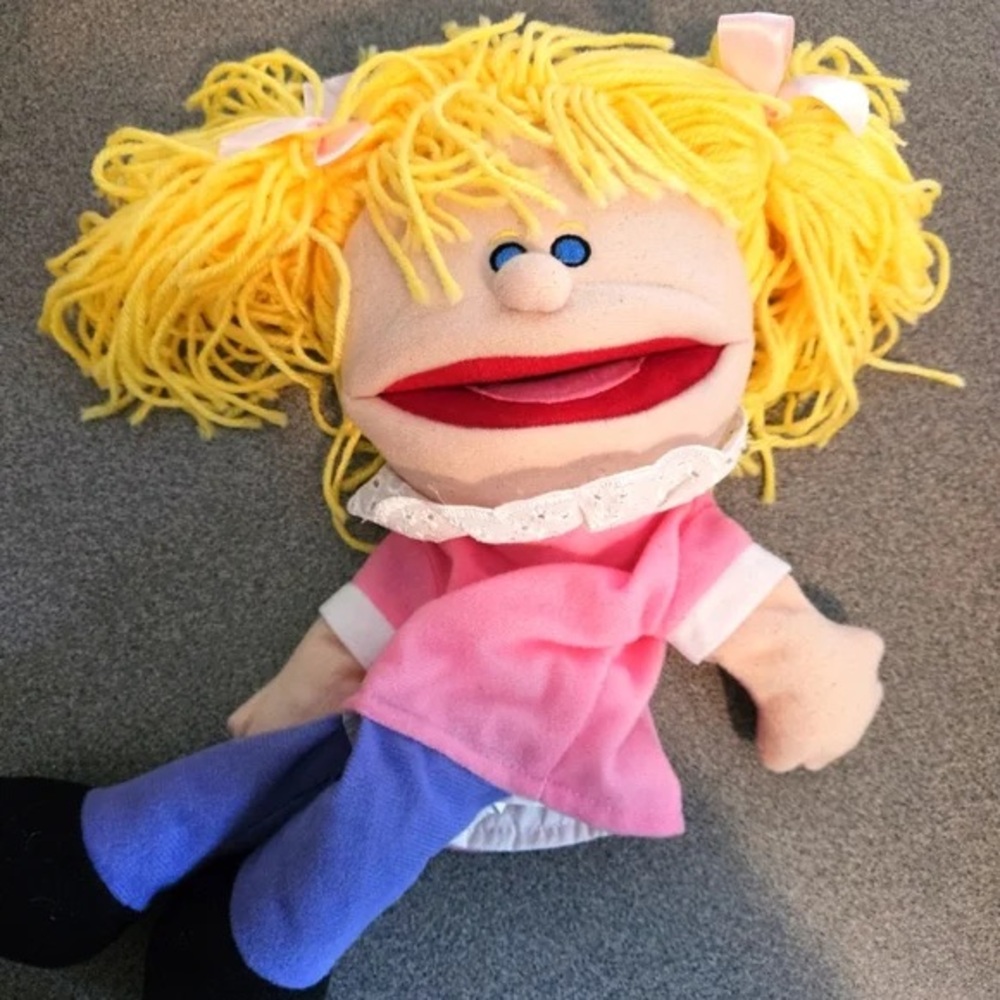 Pink and Yellow Puppet Toy